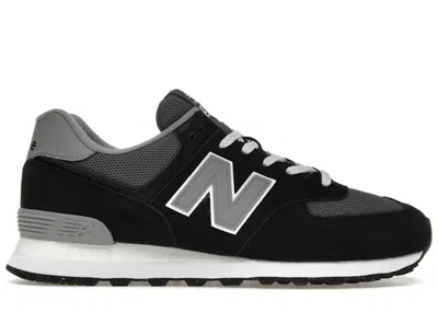 Pre-owned New Balance Men's  574 Grey Sneakers In Black/white
