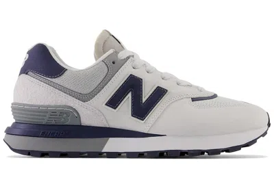 Pre-owned New Balance Men's  574 Legacy Sneakers In White/navy Blue In Multi