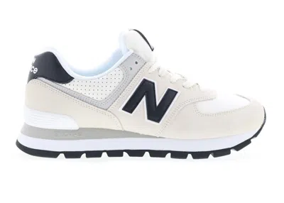 Pre-owned New Balance Men's  574 Rugged Sneakers In White/black In Multi