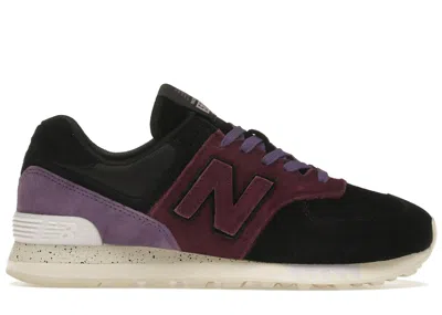 Pre-owned New Balance Men's  574 Sneaker Freaker Tassie Devil Sneakers In Purple/black