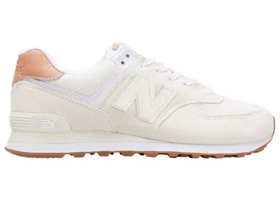 Pre-owned New Balance Men's  574 Sneakers In Ecru Tint/white/mahogany