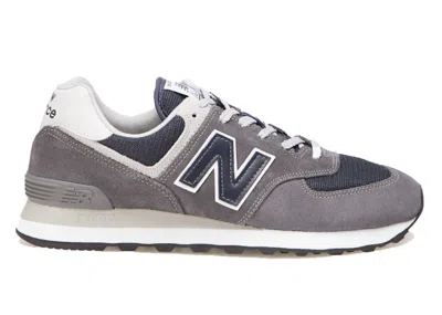 Pre-owned New Balance Men's  574 Sneakers In Grey/dark Navy Blue In Multi