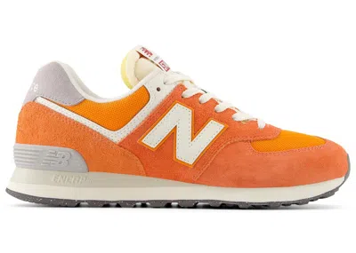 Pre-owned New Balance Men's  574 Sneakers In Gulf Red/sea Salt In Multi