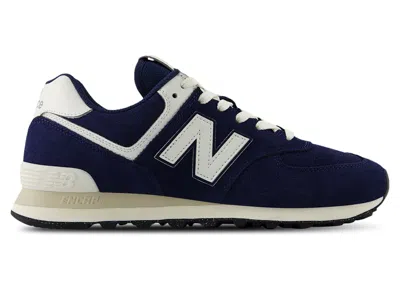 Pre-owned New Balance Men's  574 Sneakers In Indigo/sea Salt