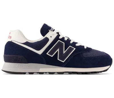 Pre-owned New Balance Men's  574 Sneakers In Navy Blue/white In Multi
