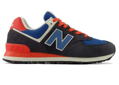 Pre-owned New Balance Men's  574 Sneakers In Phantom/blue Agate/blast Red