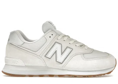 Pre-owned New Balance Men's  574 Sneakers In Sea Salt/white/concrete