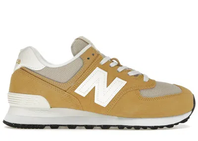 Pre-owned New Balance Men's  574 Sneakers In Yellow/white In Multi