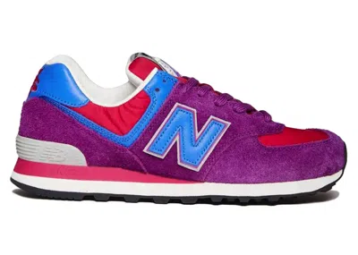 Pre-owned New Balance Men's  574 Stray Rats Blue Sneakers In Purple/red In Multi