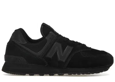 Pre-owned New Balance Men's  574 Triple Sneakers In Black