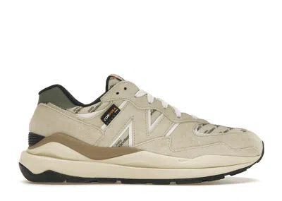 Pre-owned New Balance Men's  57/40 All Terrain Pack Cordura Sneakers In Off/white/green In Multi