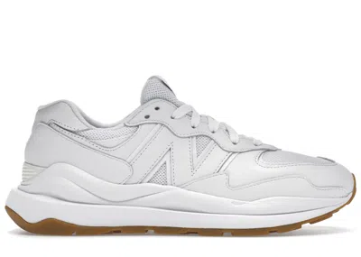 Pre-owned New Balance Men's  57/40 Gum Sneakers In White