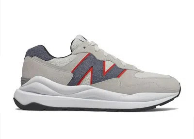 Pre-owned New Balance Men's  57/40 Off White Red Sneakers In  White/navy Blue In Multi