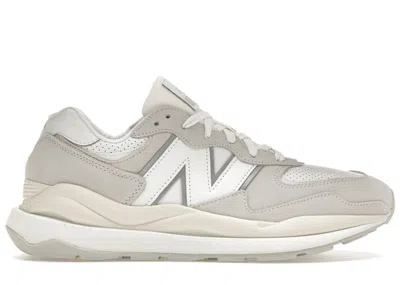 Pre-owned New Balance Men's  57/40 Sneakers In White/sea Salt/silver Metallic In Multi