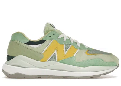 Pre-owned New Balance Men's  57/40 Staud Sneakers In Green/yellow/white