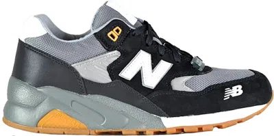 Pre-owned New Balance Men's  580 Burn Rubber Blue Collar Sneakers In Black/grey/white