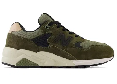 Pre-owned New Balance Men's  580 Dark Sneakers In Dark Olivine/dolce In Green
