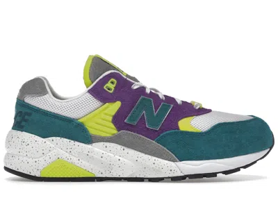 Pre-owned New Balance Men's  580 Palace Sneakers In Pansy Violet/deep Shaded Spruce In Multi