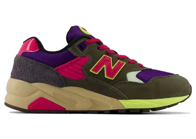 Pre-owned New Balance Men's  580 Patent Pack Sneakers In Olive In Green