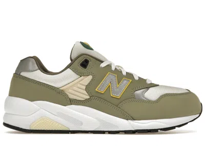 Pre-owned New Balance Men's  580 Real Mad Olive Sneakers In Olive Leaf/raw Cashew/egg Yolk