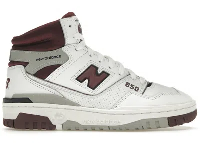 Pre-owned New Balance Men's  650 Sneakers In White/burgundy/raincloud