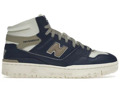 Pre-owned New Balance Men's  650r Aime Leon Dore Sneakers In Navy Blue/cream