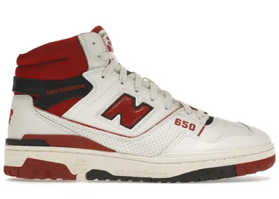 Pre-owned New Balance Men's  650r Aime Leon Dore Sneakers In White/red In Multi