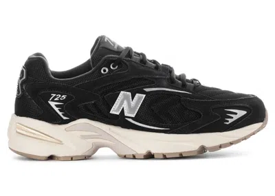 Pre-owned New Balance Men's  725 Sneakers In Black/metallic Silver/angora