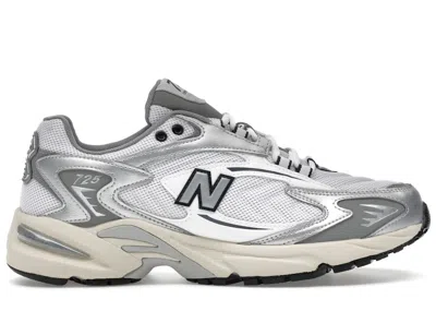 Pre-owned New Balance Men's  725v1 Sneakers In White/metallic Silver/slate Grey In Multi