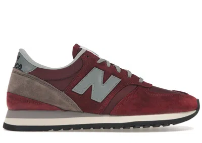 Pre-owned New Balance Men's  730 Miuk 40th Anniversary Sneakers In Burgundy/grey/brown In Multi