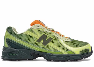 Pre-owned New Balance Men's  740 Concepts Brut Sneakers In Olive/orange