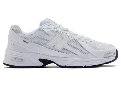Pre-owned New Balance Men's  740 Triple White Sneakers In Nb White/black In Multi