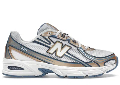 Pre-owned New Balance Men's  740v2 Sneakers In Heron Blue/vintage Indigo/gold Metallic