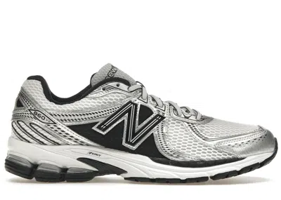 Pre-owned New Balance Men's  860v2 Sneakers In Black/white/silver In Multi