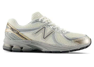 Pre-owned New Balance Men's  860v2 Sneakers In Sea Salt/gold Metallic