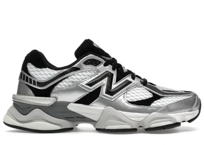 Pre-owned New Balance Men's  9060 Shoe Palace Metallic Sneakers In Silver/black