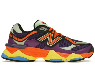 Pre-owned New Balance Men's  9060 Sneakers In Prism Purple/vibrant Spring Glow