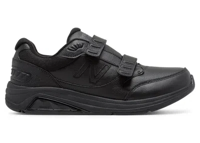 Pre-owned New Balance Men's  928v3 Hook And Loop Leather Sneakers In Black