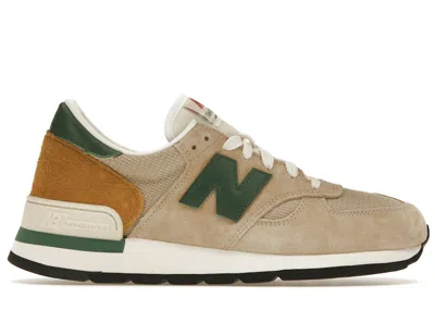 Pre-owned New Balance Men's  990v1 Miusa Sneakers In Tan/green In Multi