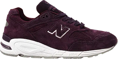 Pre-owned New Balance Men's  990v2 Concepts Tyrian Sneakers In Tyrian Purple/white