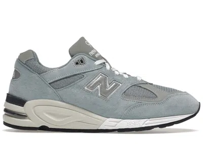 Pre-owned New Balance Men's  990v2 Kith Sneakers In Storm Blue/grey