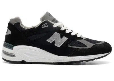 Pre-owned New Balance Men's  990v2 Miusa Heritage Sneakers In Black/pewter/grey