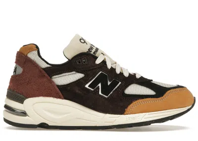 Pre-owned New Balance Men's  990v2 Miusa Season 2 Sneakers In Brown/beige/cream
