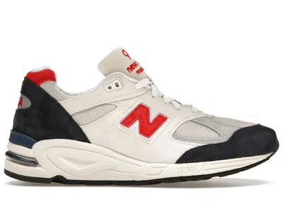Pre-owned New Balance Men's  990v2 Miusa Teddy Santis Sneakers In Navy Blue/sea Salt