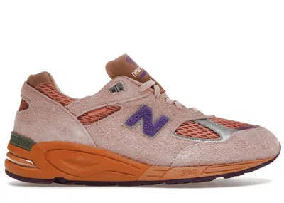 Pre-owned New Balance Men's  990v2 Salehe Bembury Sand Be The Time Sneakers In Misty Rose/terra Cotta/purple Pa In Multi