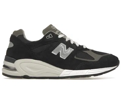 Pre-owned New Balance Men's  990v2 Sneakers In Navy Blue/grey In Multi