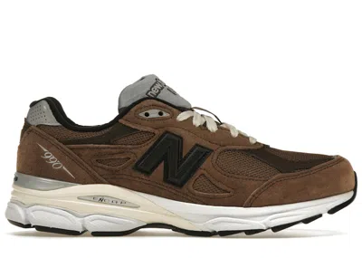 Pre-owned New Balance Men's  990v3 Miusa Jjjjound Montréal Sneakers In Brown/cream/black In Multi