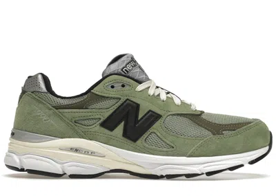 Pre-owned New Balance Men's  990v3 Miusa Jjjjound Olive Sneakers In Olive Green/grey/white