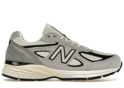 Pre-owned New Balance Men's  990v4 Miusa Teddy Santis Cream Sneakers In Grey/black