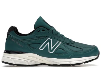 Pre-owned New Balance Men's  990v4 Miusa Teddy Santis Sneakers In Teal/white